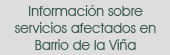 Información sobre servicios afectados en Barrio de la Viña Información sobre servicios afectados en Barrio de la Viña
