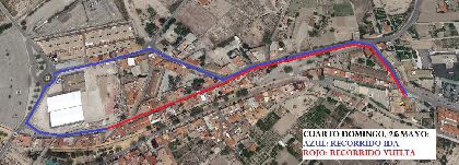 Corte al trfico rodado este domingo, 26 de mayo, con motivo de la procesin de la Virgen de las Huertas 