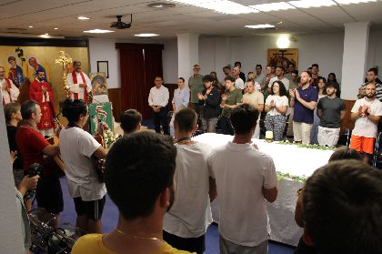 Lorca acoge a 160 jvenes de la regin italiana de la Liguria de regreso del encuentro con el Papa Francisco en Lisboa