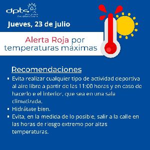 Medidas especiales ante la alerta roja por temperaturas m�ximas.