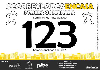 El domingo 3 de mayo se celebrar el reto #CorreXLorcaEnCasa a beneficio de la Cuenta Solidaria