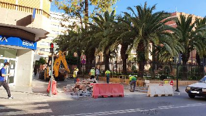 Cortes de trfico en las calles Floridablanca y acceso a lamo por Lope Gisbert por el arreglo de los pasos de peatones