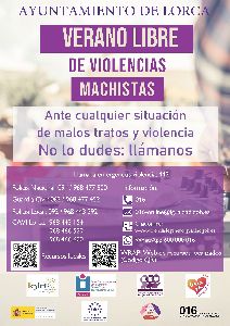 El Ayuntamiento de Lorca se suma a la campaa 'Verano libre de violencias machistas' 