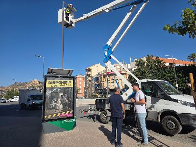 El Ayuntamiento de Lorca culmina la renovaci�n del alumbrado de la Avenida de Europa con la instalaci�n de 60 nuevas luminarias LED