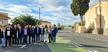 El alcalde de Lorca visita el nuevo carril bici del Camino Parador de los Seguras en la pedana de Tiata