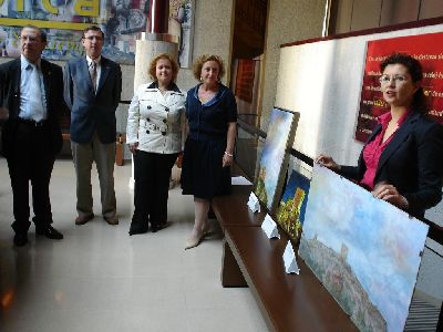 Juan Antonio Snchez y ngeles Guilln Ortiz reciben los premios del Primer Concurso de Pintura al Aire Libre ?La Fortaleza del Sol?, organizado por ?Lorca, Taller del Tiempo?