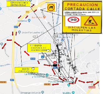 Medidas especiales de circulacin entre la Carretera Vieja del Pantano y la de Caravaca