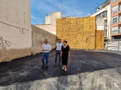El alcalde de Lorca en funciones supervisa el final de las obras de remodelacin de la calle Juan XXIII
