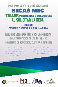 La Concejala de Juventud ofrece el ''Taller: problemas y soluciones al solicitar la beca'' para orientar a los jvenes en este proceso