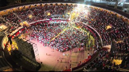 M�s de 4.000 lorquinos convierten el Coso de Sutullena en el epicentro de la celebraci�n del hist�rico segundo Mundial de Espa�a