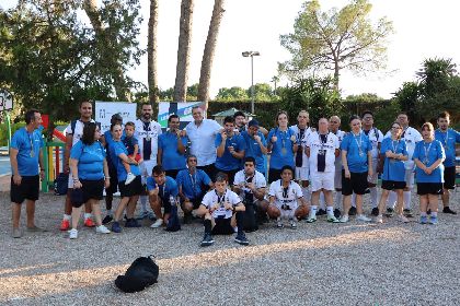 Apandis y Asprodes disputan el trofeo de ftbol adaptado de los 46 Juegos Deportivos del Guadalentn