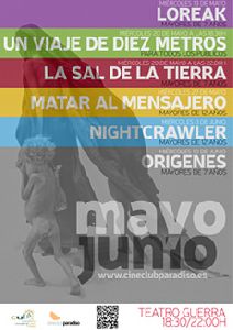 6 proyecciones completan la programacin del segundo ciclo de Cineclub Paradiso para los meses de mayo y junio