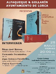 El Centro Cultural acoge, este viernes, la presentacin de las ''Obras Completas'' del poeta lorquino Eliodoro Puche