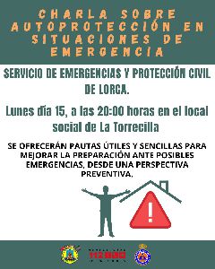 El Ayuntamiento de Lorca contina desarrollando el ''Plan de formacin en Autoproteccin y Emergencias'' para los vecinos de las pedanas 