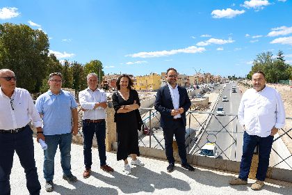 El alcalde de Lorca en funciones visita el final de los trabajos de construccin del Tramo III de la Ronda