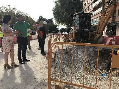 Las obras de Alameda de Cervantes avanzan segn lo previsto con la finalizacin de los trabajos de la nueva red de pluviales