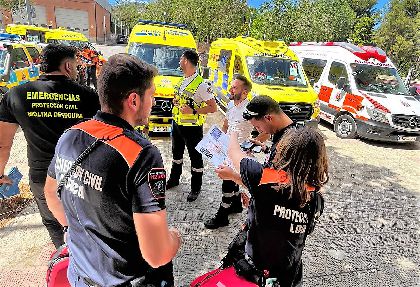 La Agrupacin de Voluntarios de Proteccin Civil de Lorca presta apoyo sanitario en las Fiestas de los Caballos del Vino de Caravaca