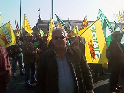 Melchor Morales respalda a los ganaderos en su manifestacin en Madrid