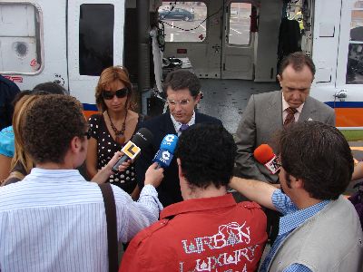 Jdar, Gestoso y Prez presentan el servicio de helicptero y helipuerto de emergencias para la Feria y Fiestas de la ciudad