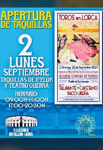 El prximo lunes, 2 de septiembre, se ponen a la venta las entradas de la prxima corrida en el Coso de Sutullena