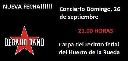 Debaho Band actuar este domingo en la carpa del Huerto de la Rueda tras la suspensin de su concierto el pasado martes por la lluvia
