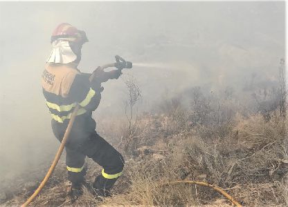 Incendio forestal en la Sierra de Enmedio en Almendricos