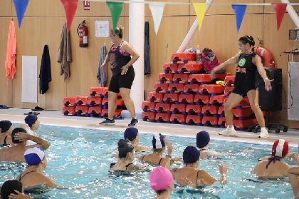 Diversin, ritmo y deporte en el Aquazumba de los 46 Juegos Deportivos del Guadalentn en el C.D. Felipe VI   