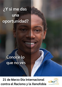 21 de Marzo. Cartel contra el racismo y la xenofobía